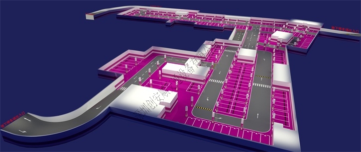 商業廣場地下停車場效果圖